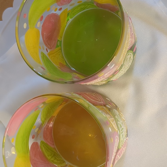 Hand Painted Cocktail Glasses Citrus - Picture 5 of 6